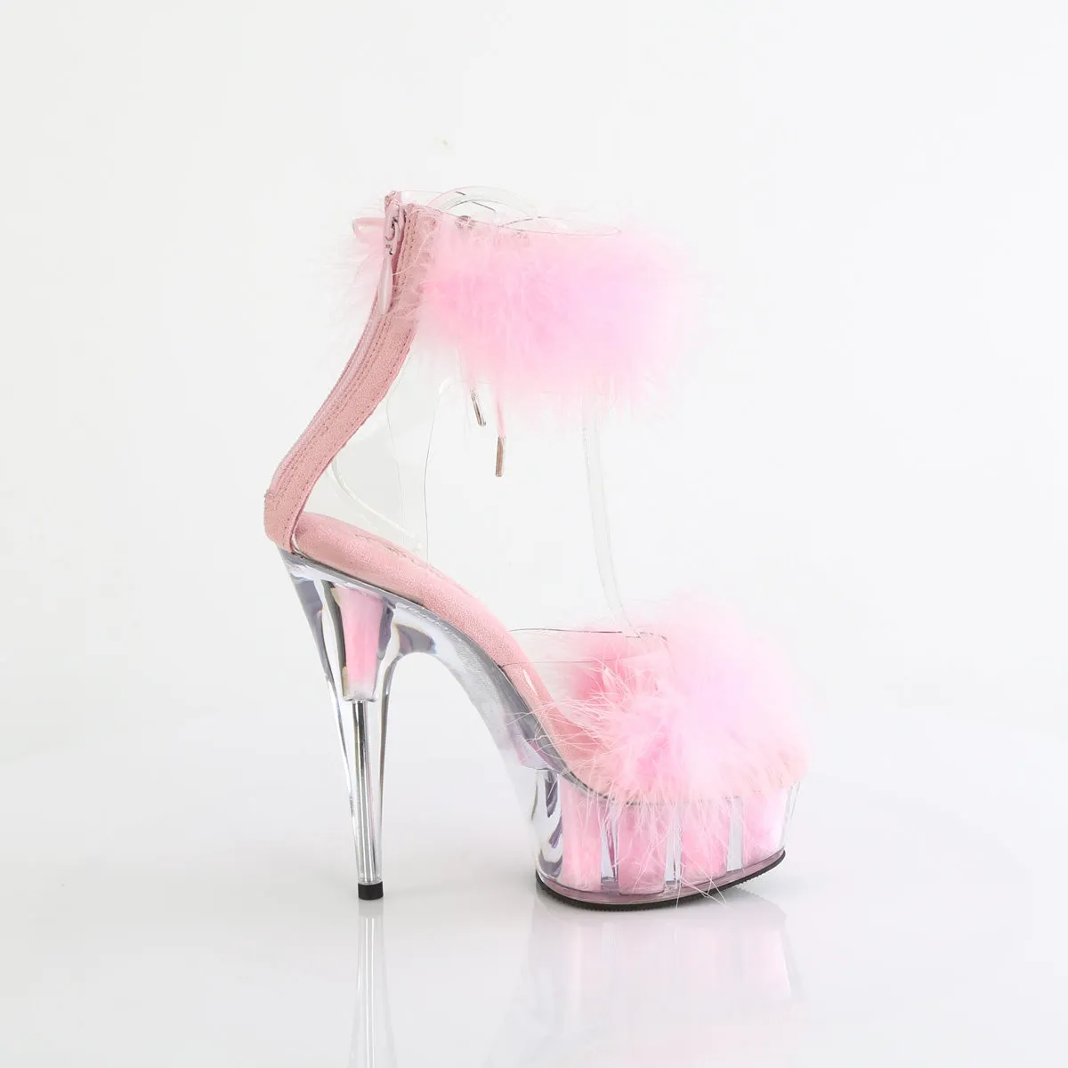 DELIGHT-624F Pleaser Clear/Baby Pink Sexy Platform Shoes (Pole Dancing Heels)