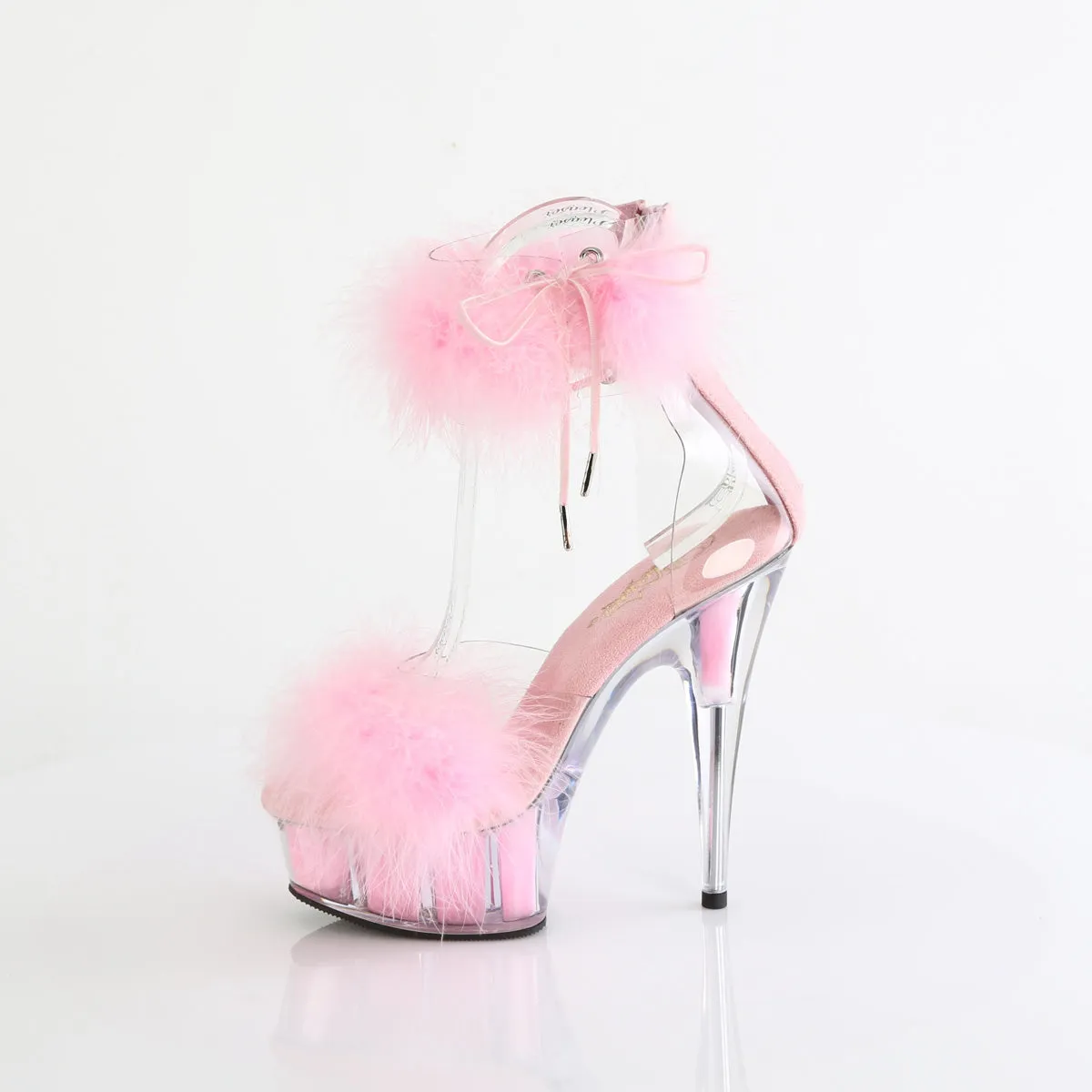 DELIGHT-624F Pleaser Clear/Baby Pink Sexy Platform Shoes (Pole Dancing Heels)