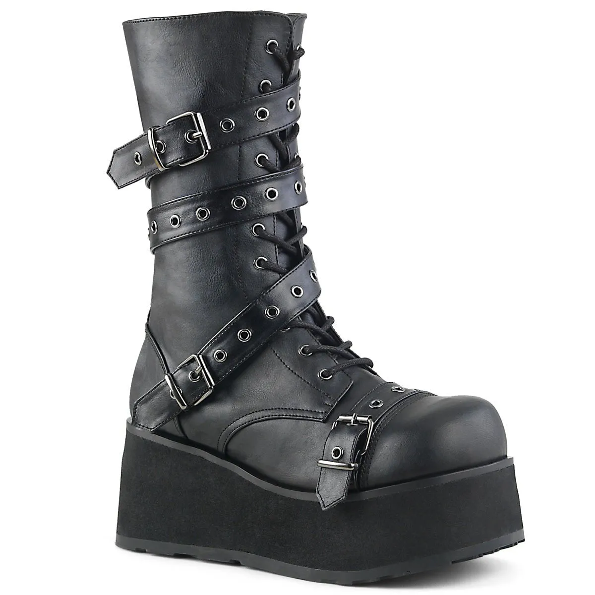 DemoniaCult Trashville 205 Unisex/Mens Platform Calf Length Boots