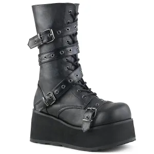 DemoniaCult Trashville 205 Unisex/Mens Platform Calf Length Boots