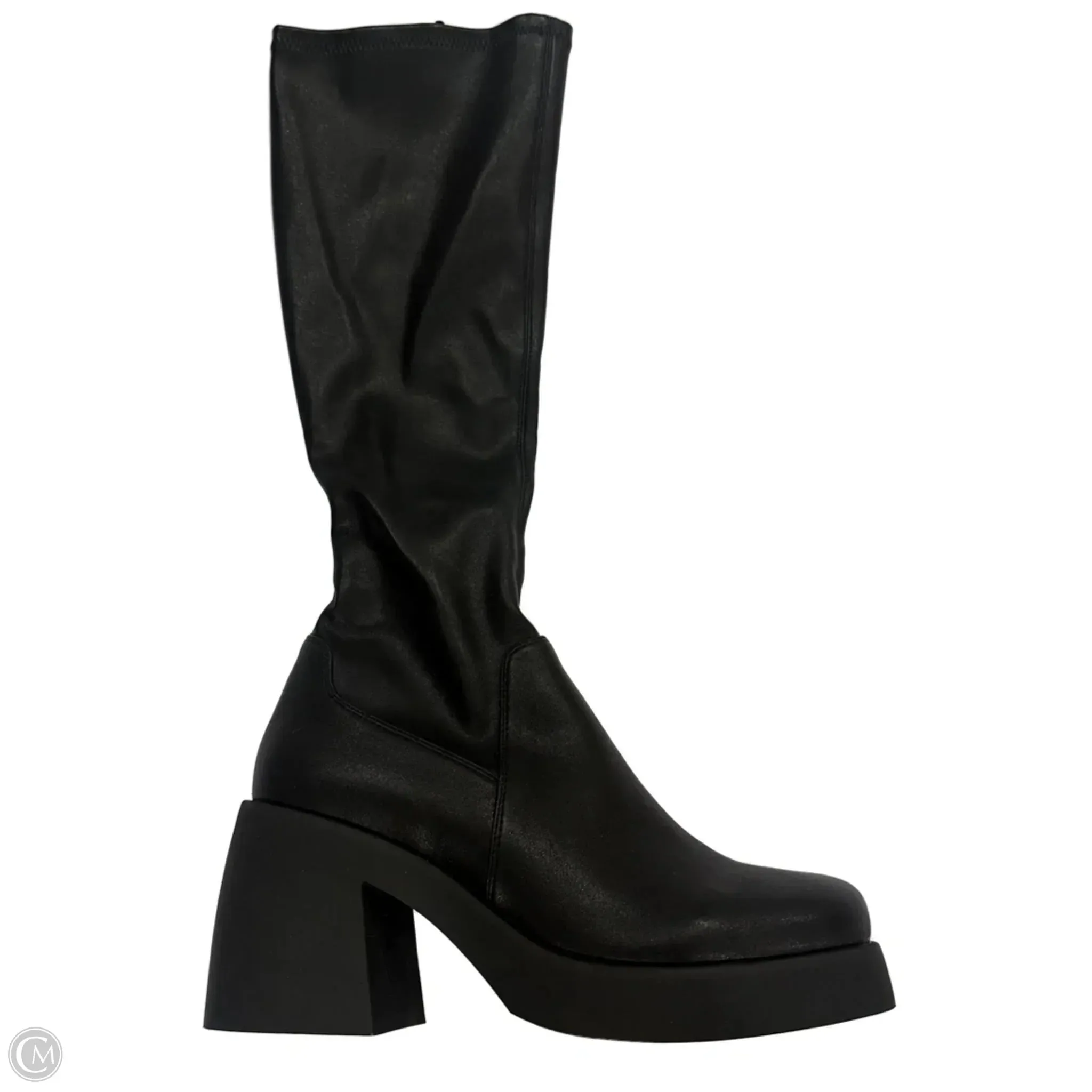 Boots Knee Heels By Steve Madden In Black, Size: 8 Cozy Footwear Outdoor Hiking