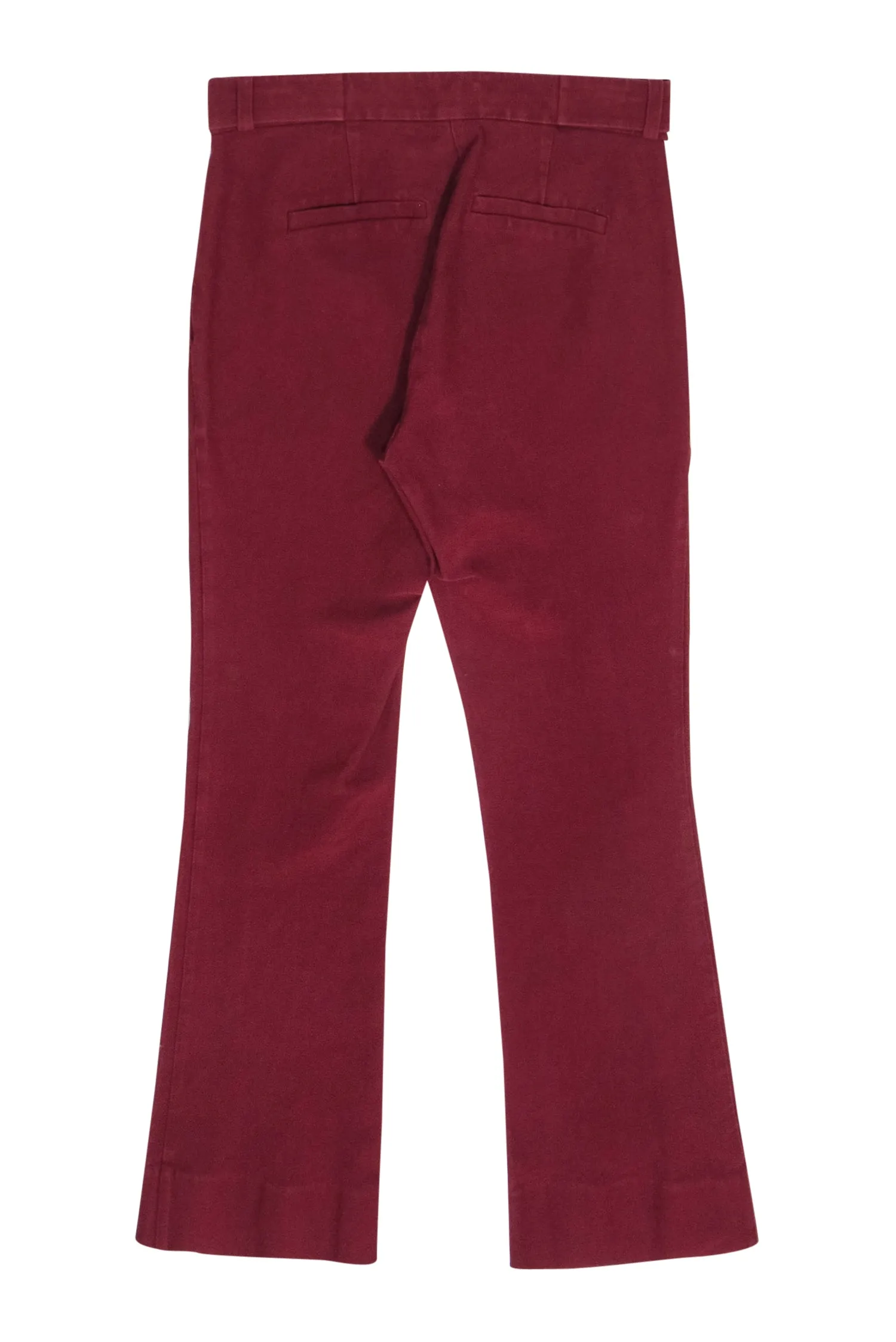 Derek Lam 10 Crosby - Deep Red Bootcut Stretchy Jeans w/ Gold-Toned Hardware Sz 4