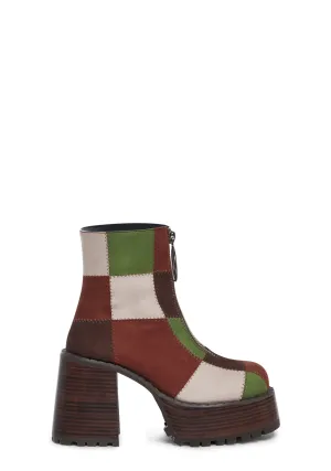 Detention Hall Platform Boots - Patchwork