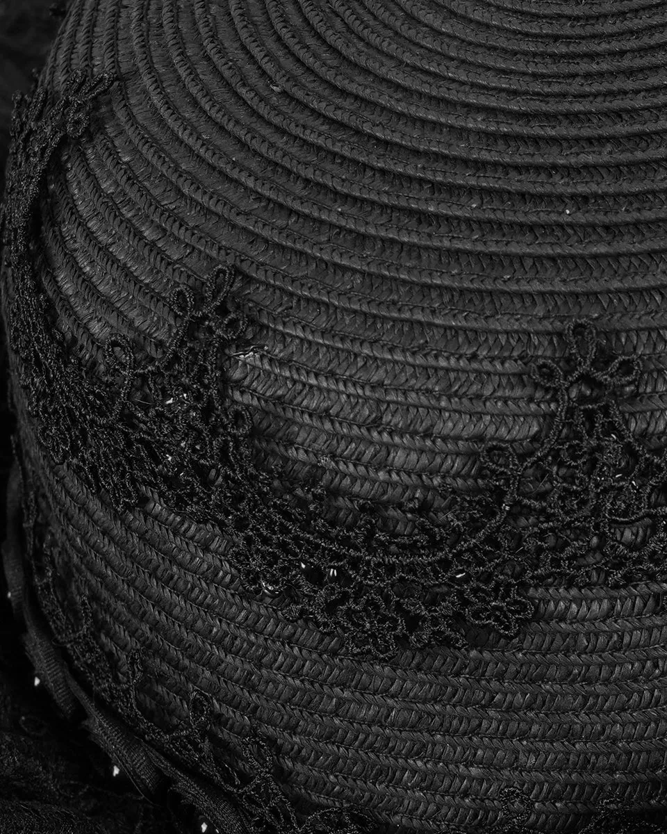 Devil Fashion Womens Dark Gothic Lolita Embellished Rose Hat