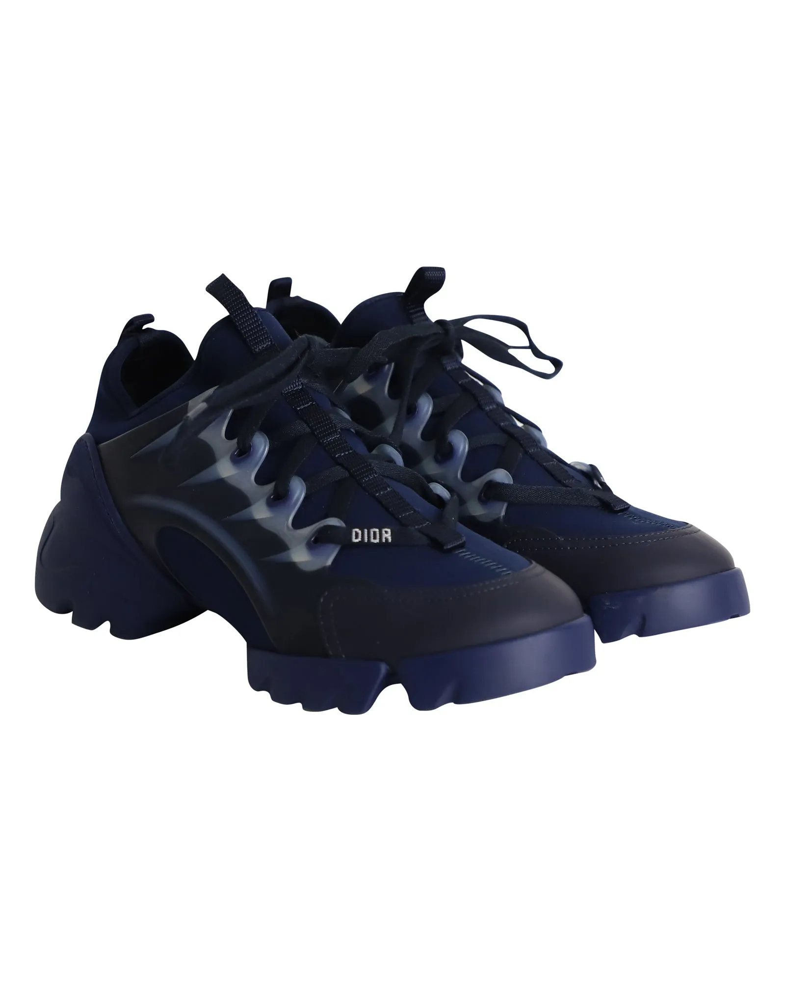 Dior D-Connect Sneakers in Navy Blue Neoprene