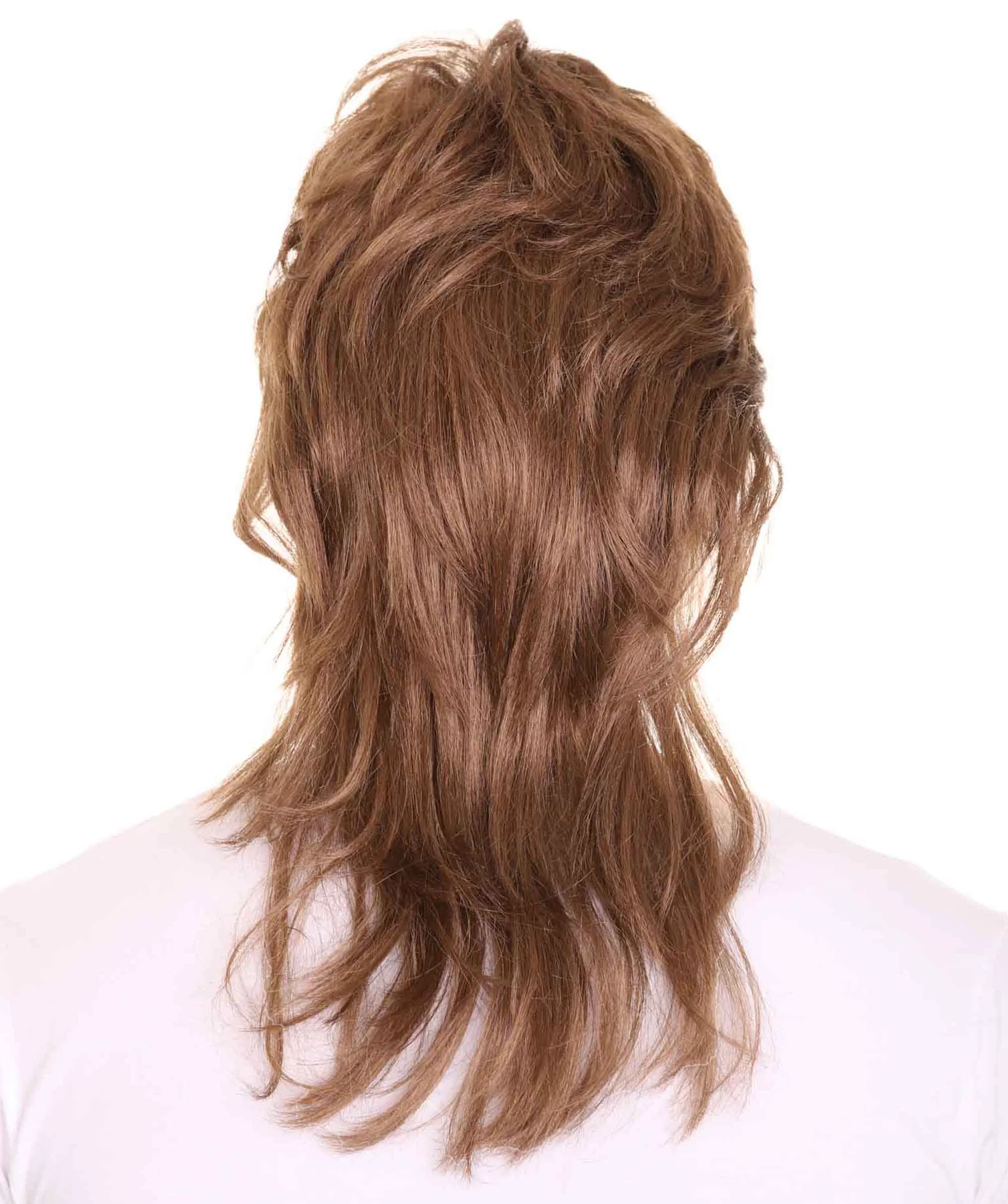 Disco 80's Mullet Wig | Brown Vintage Wigs | Premium Breathable Capless Cap