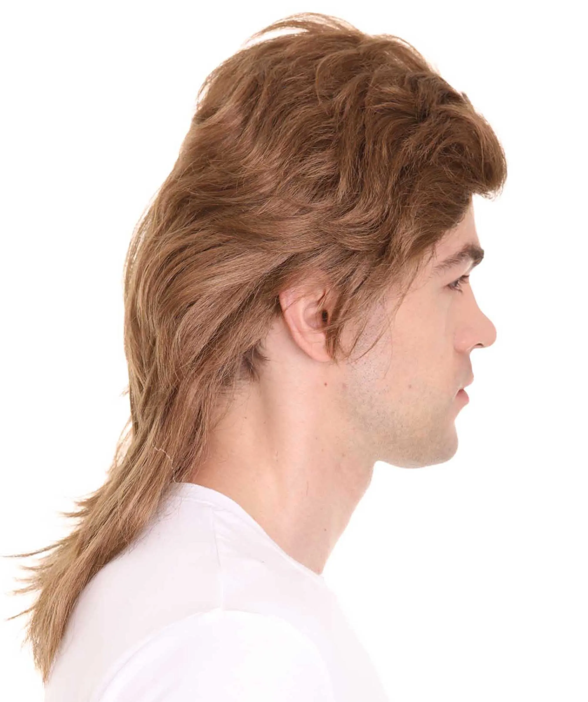 Disco 80's Mullet Wig | Brown Vintage Wigs | Premium Breathable Capless Cap