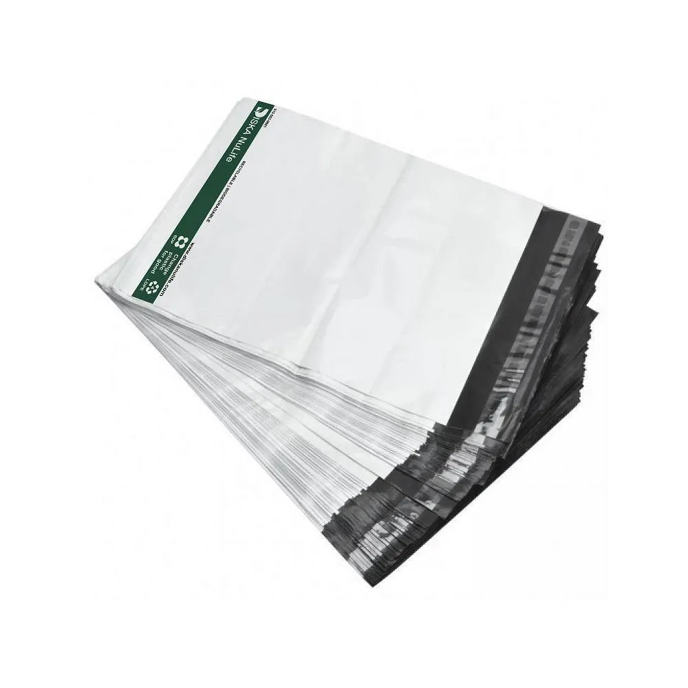 Diska Nulife Biodegradable Recyclable Water Resistant Poly Mailer Envelopes Shipping Bags with Self Seal Adhesive - Plain 6" X 10"   1.5"