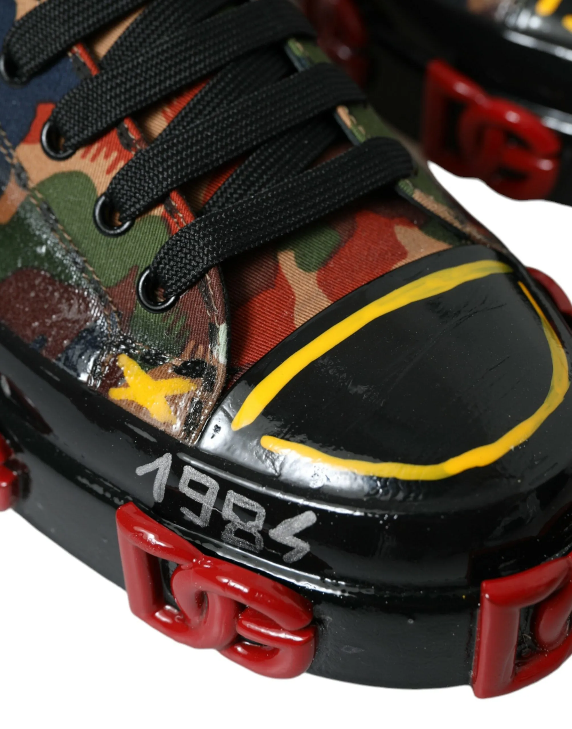 Dolce & Gabbana Multicolor Camouflage High Top Men Sneakers Shoes