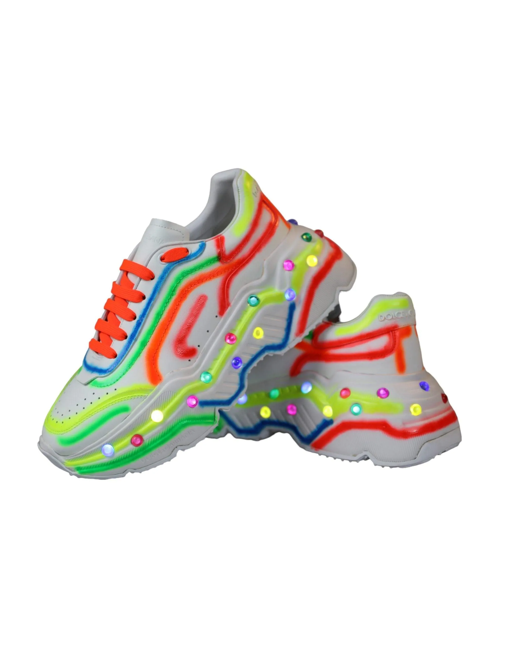 Dolce & Gabbana Multicolor Daymaster LED Lighted Sneakers Sko