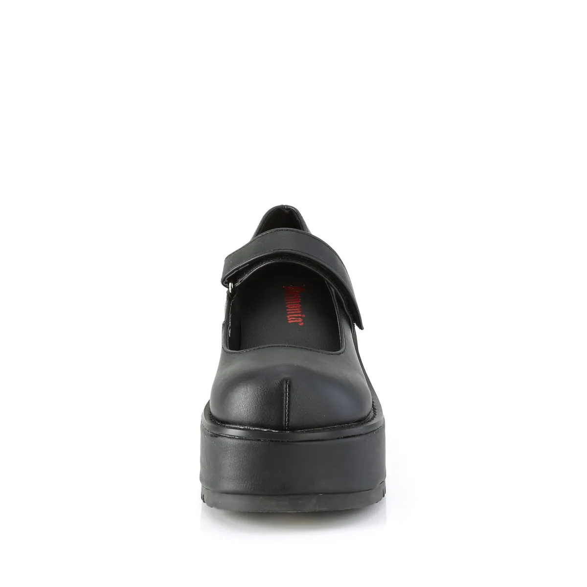 DOLLIE-01 DemoniaCult Black Vegan Leather Sexy Women's Heels & Platform Shoes (Alternative Footwear)