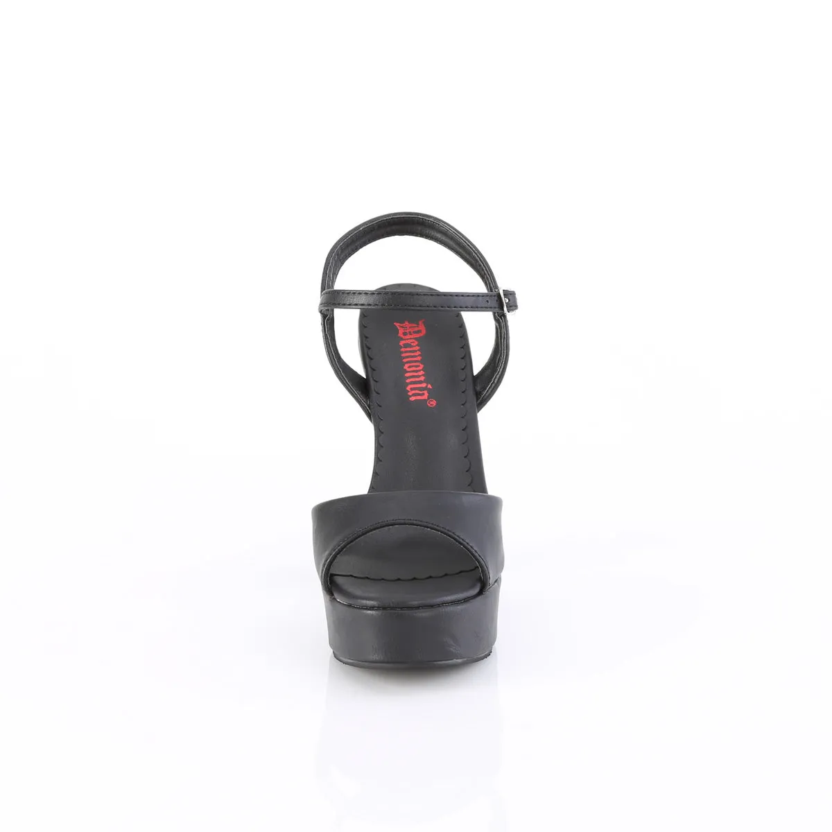 DOLLY-09 DemoniaCult Black Vegan Leather Sexy Women's Sandals (Alternative Footwear)