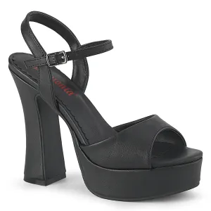DOLLY-09 DemoniaCult Black Vegan Leather Sexy Women's Sandals (Alternative Footwear)
