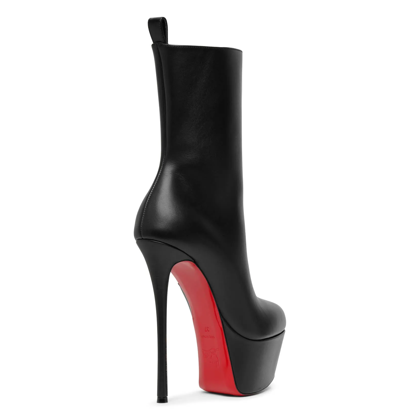 Dolly black 160 platform leather boots