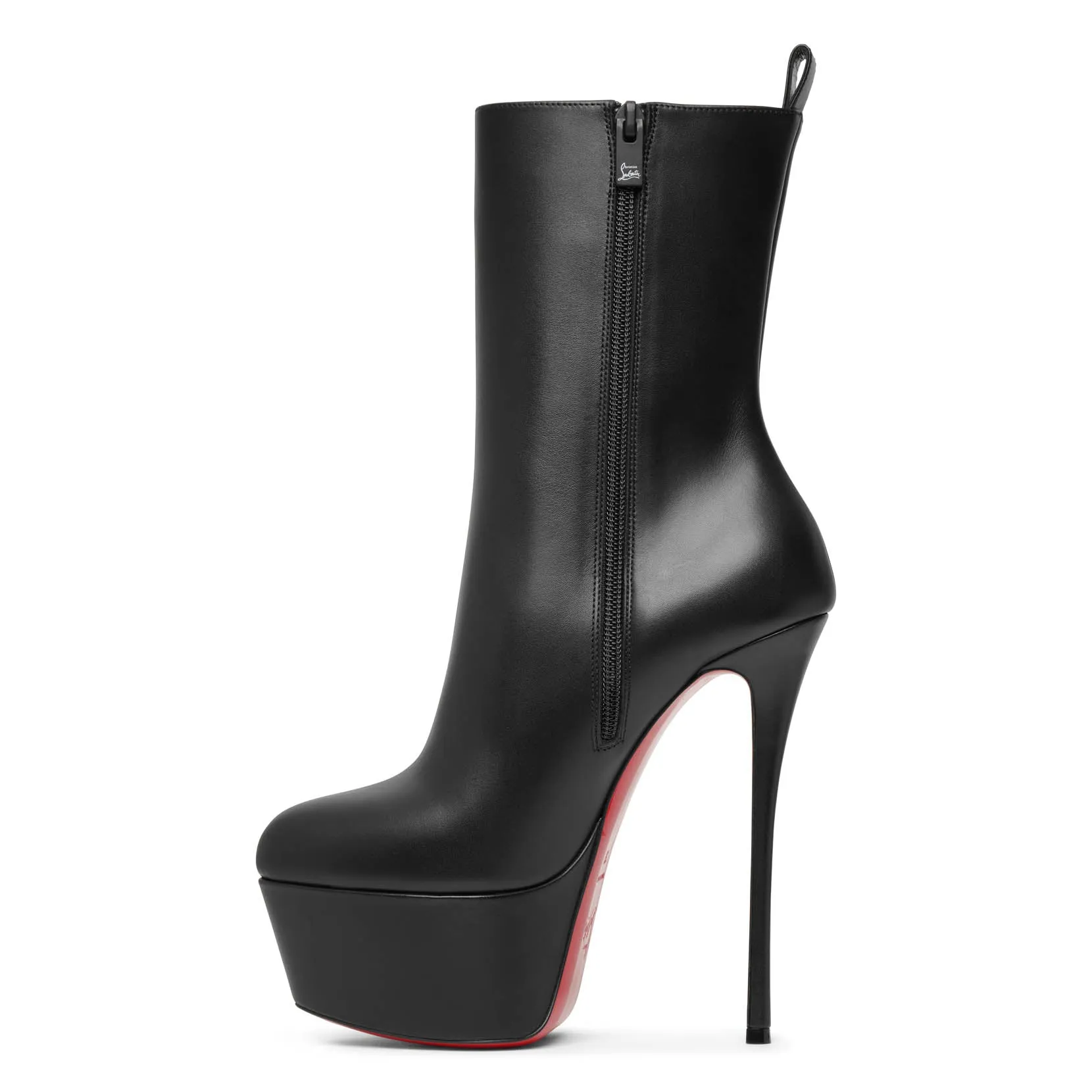 Dolly black 160 platform leather boots