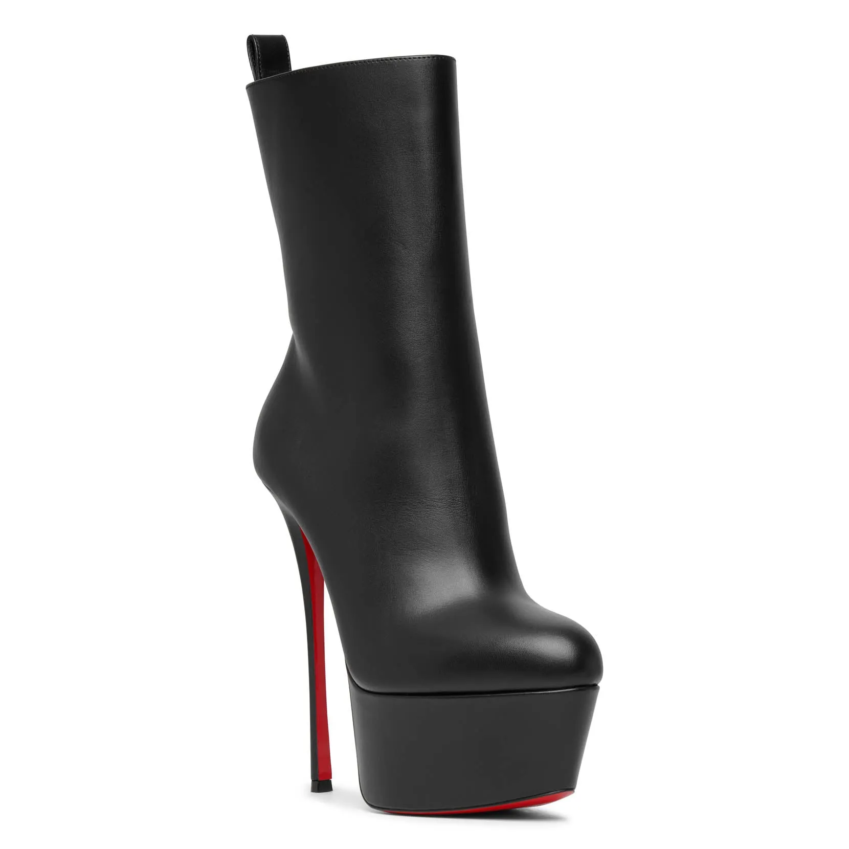 Dolly black 160 platform leather boots