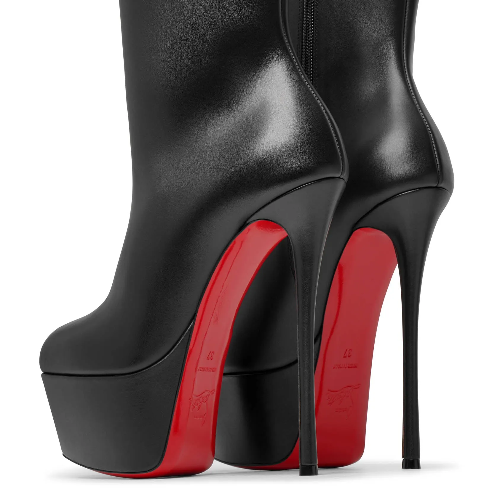 Dolly black 160 platform leather boots