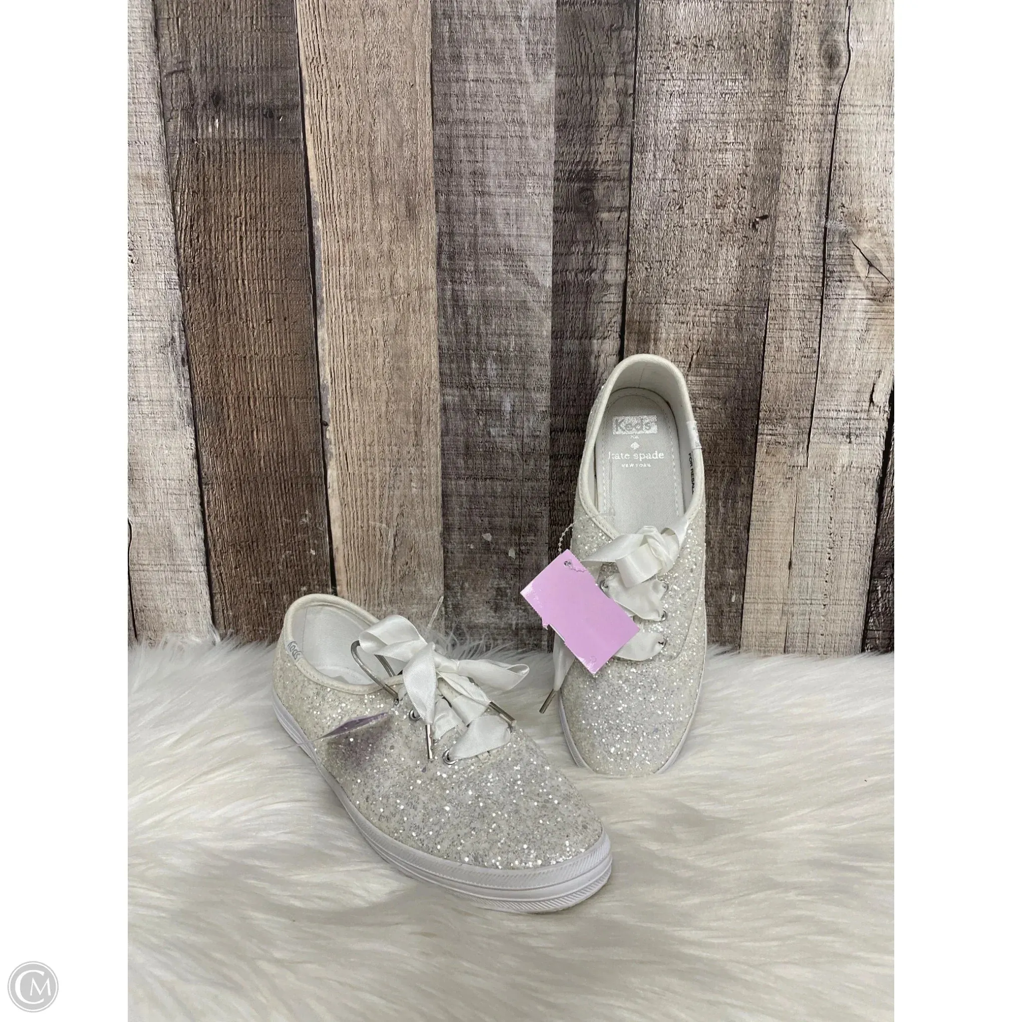 Flexible Sole Dad Pick Shoes Designer By Kate Spade In Silver, Size: 6