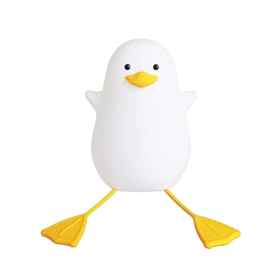 Duck LED Night Lamp – USB Rechargeable Silicone Light with Touch Sensor & Timer, Perfect for Kids' Bedrooms and Thoughtful Gifts