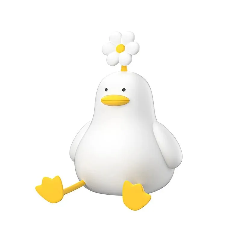 Duck LED Night Lamp – USB Rechargeable Silicone Light with Touch Sensor & Timer, Perfect for Kids' Bedrooms and Thoughtful Gifts