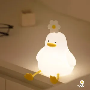 Duck LED Night Lamp – USB Rechargeable Silicone Light with Touch Sensor & Timer, Perfect for Kids' Bedrooms and Thoughtful Gifts