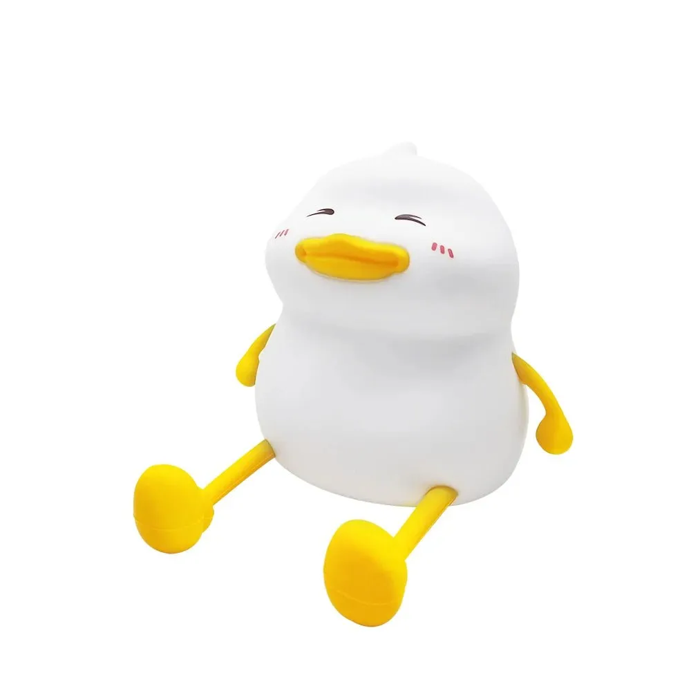 Duck LED Night Lamp – USB Rechargeable Silicone Light with Touch Sensor & Timer, Perfect for Kids' Bedrooms and Thoughtful Gifts
