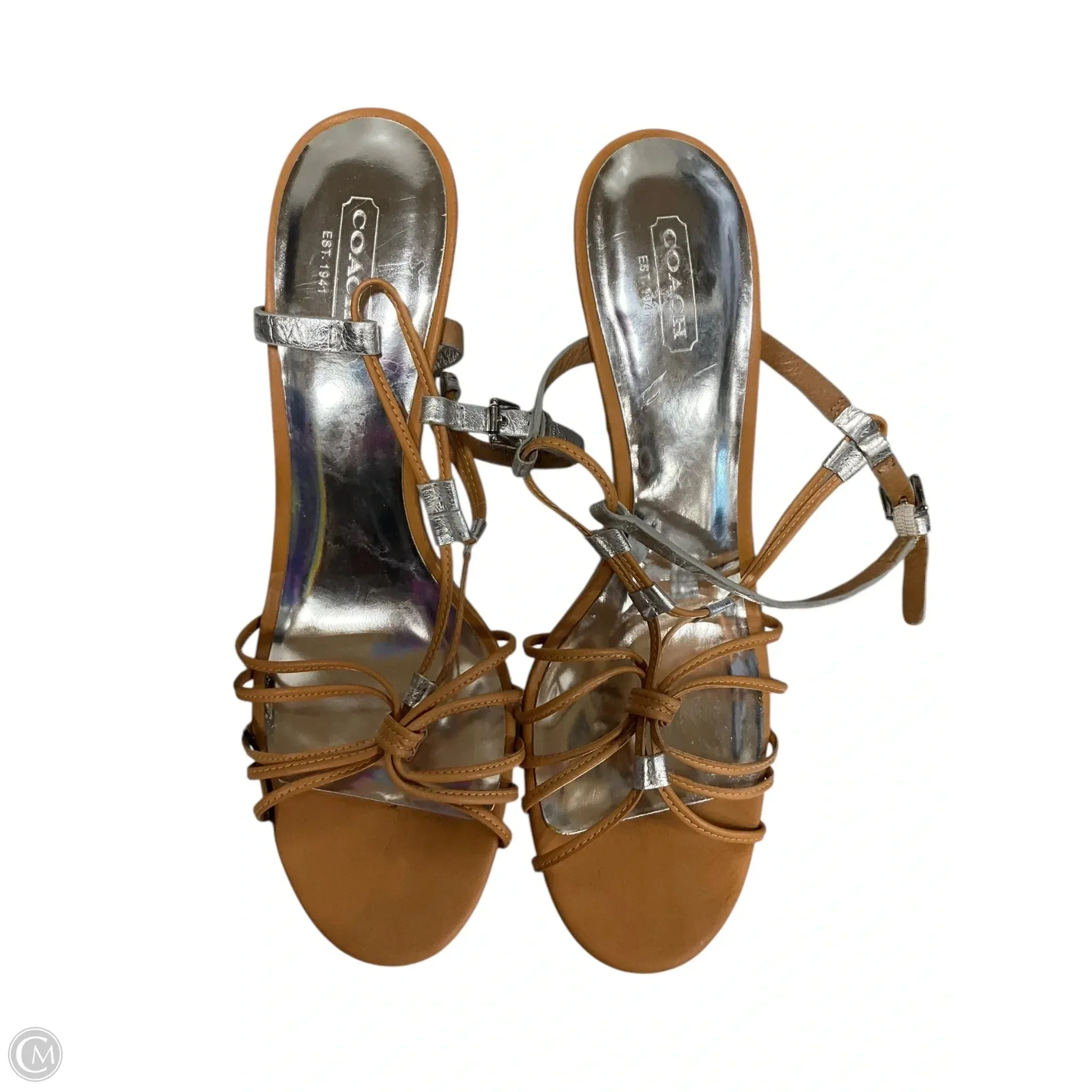 Sandals Designer By Coach In Tan, Size: 9 Forest Mood Shock absorption