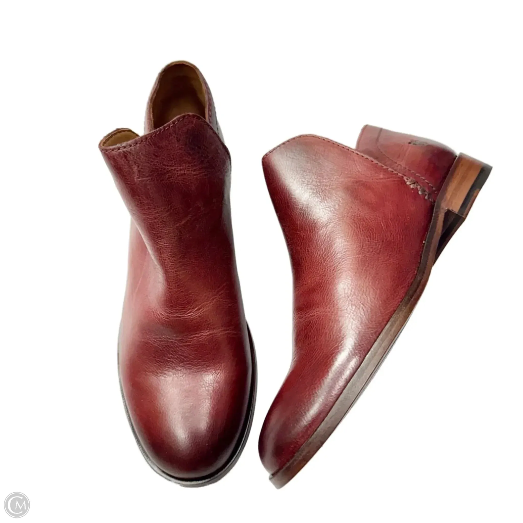 Boots Designer By Frye In Maroon, Size: 7.5 Durable Build Weekend Errands Airport Easy