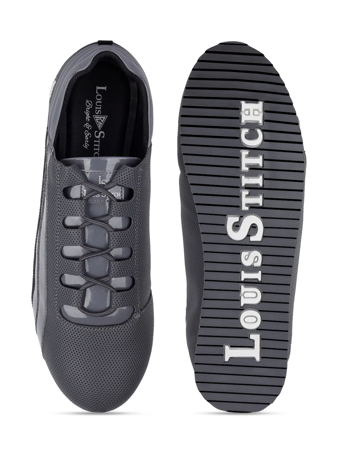 Dutch Grey Fashion Color Blocked Lace-Up Sneaker