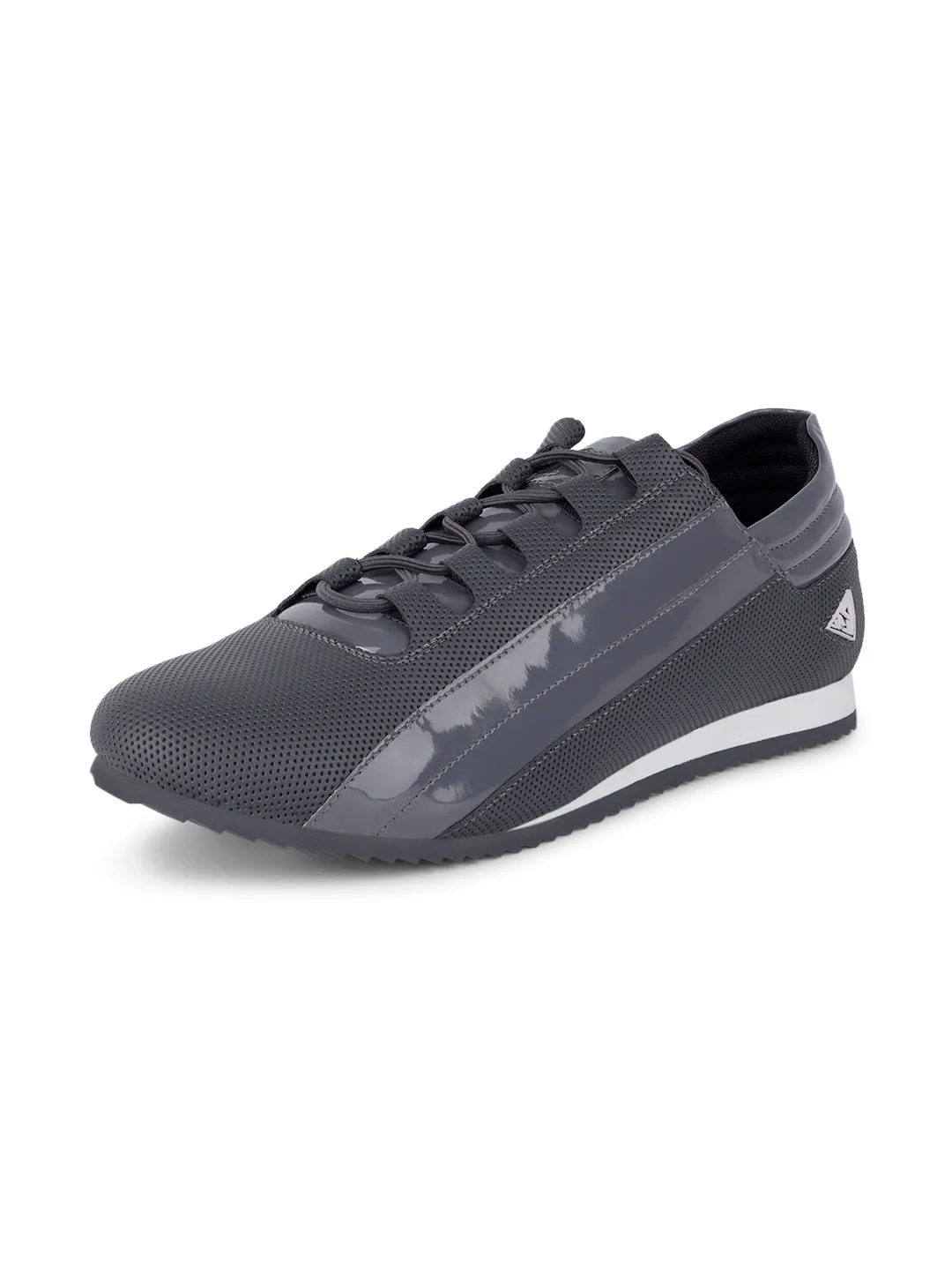 Dutch Grey Fashion Color Blocked Lace-Up Sneaker