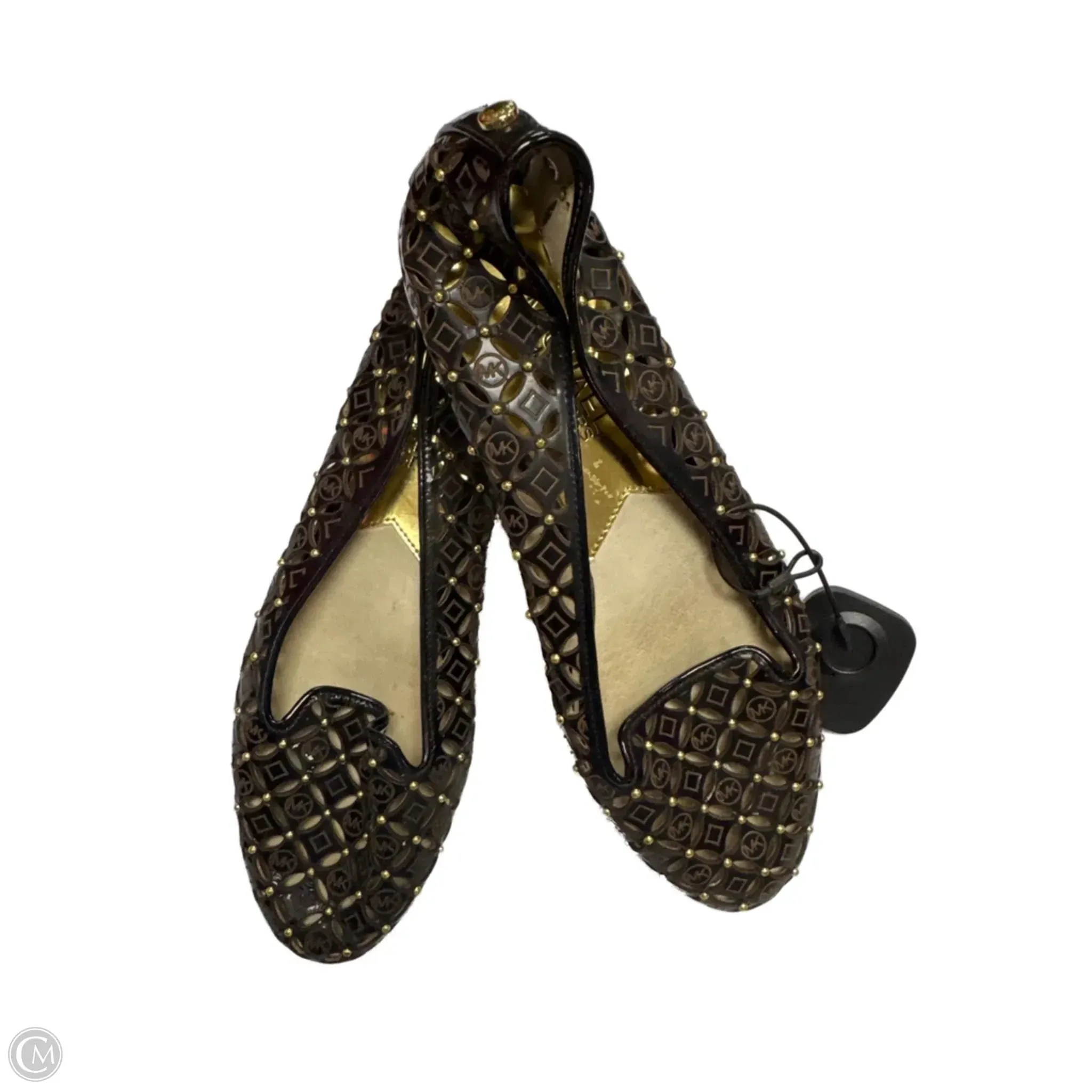 Cushioned Midsole Ventilated Mesh Long Distance Shoes Designer By Michael Kors In Black, Size: 6.5