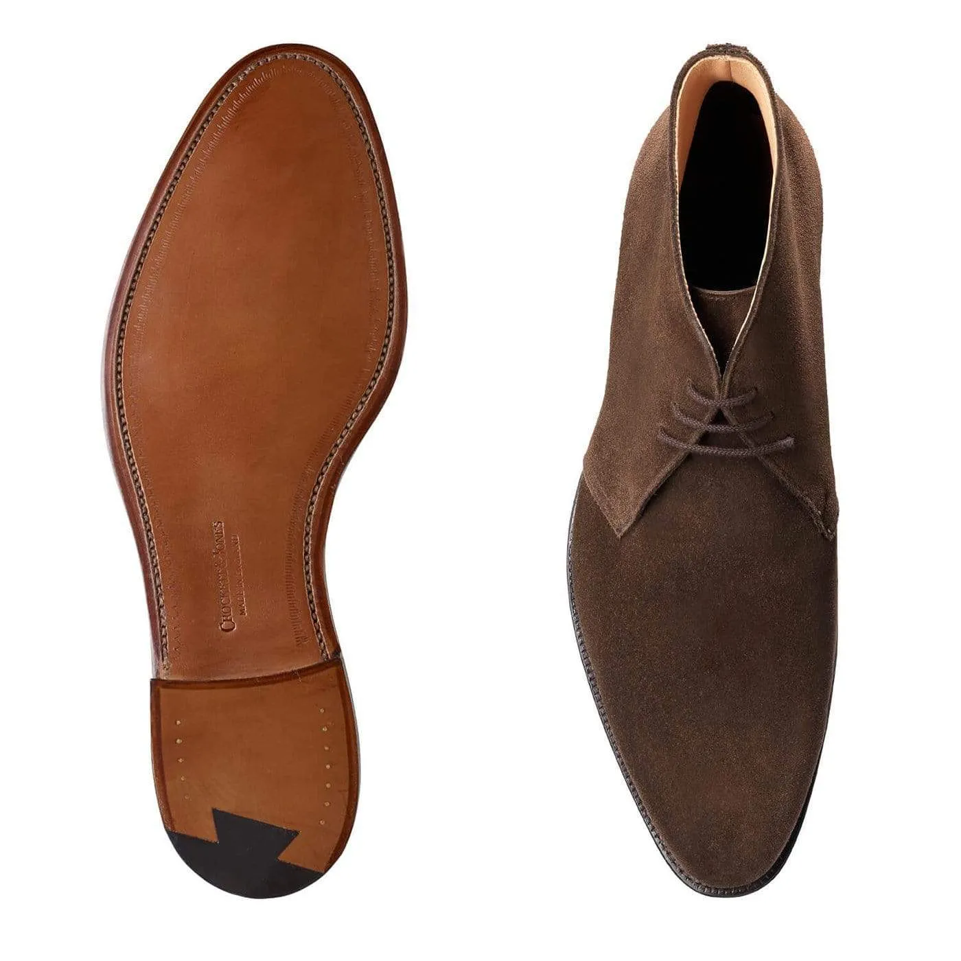 Ealing Dark Brown Suede Slip Resistant Grip Reinforced toe