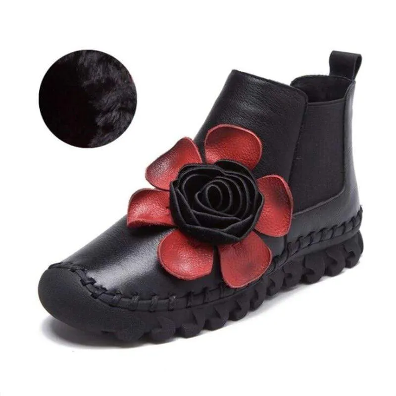 Earthbound Hippie Floral Embroidered Boots