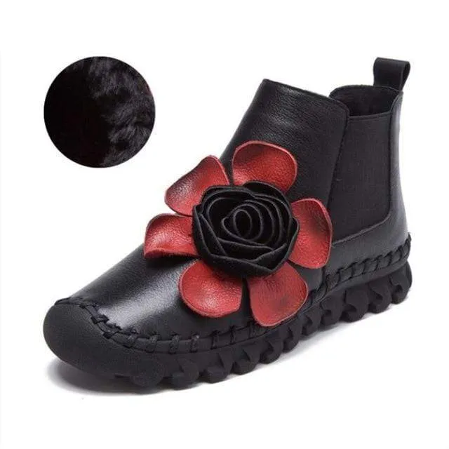 Earthbound Hippie Floral Embroidered Boots