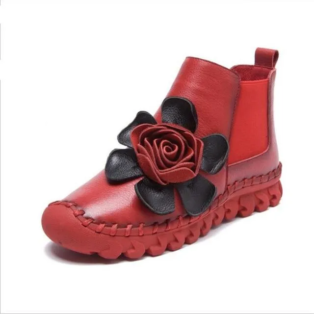 Earthbound Hippie Floral Embroidered Boots