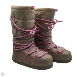 Boots Knee Flats By Anthropologie In Tan, Size: 6 Easy To Clean