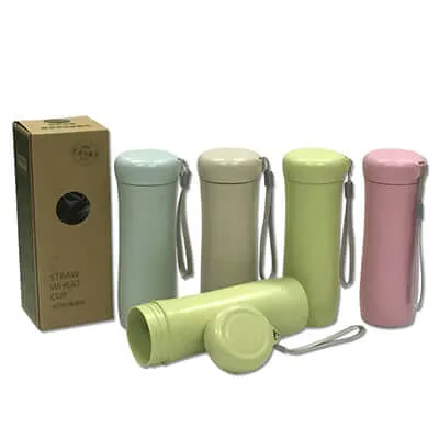 Eco Friendly Wheat Straw Tumbler with Sling