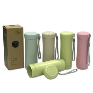 Eco Friendly Wheat Straw Tumbler with Sling