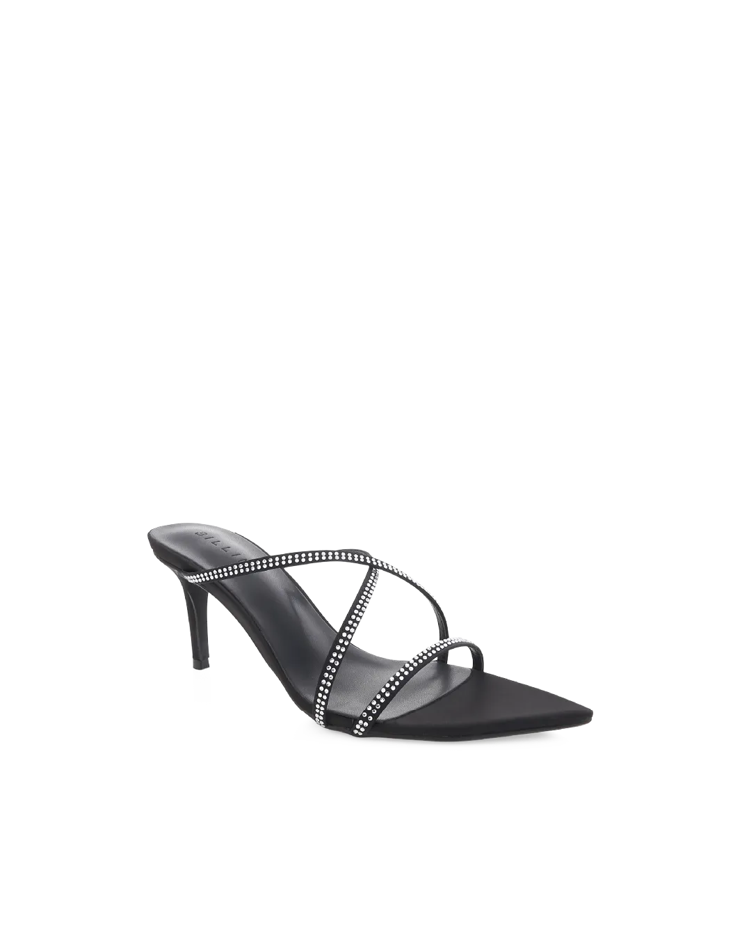 EFFY - BLACK SATIN-DIAMANTE Daily Edge Peep Cut