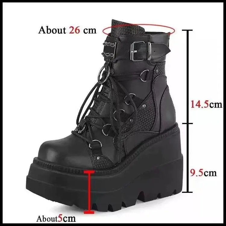 Egirl Darkwave Black Cyber Punk Sneakers