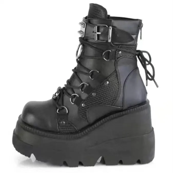 Egirl Darkwave Black Cyber Punk Sneakers