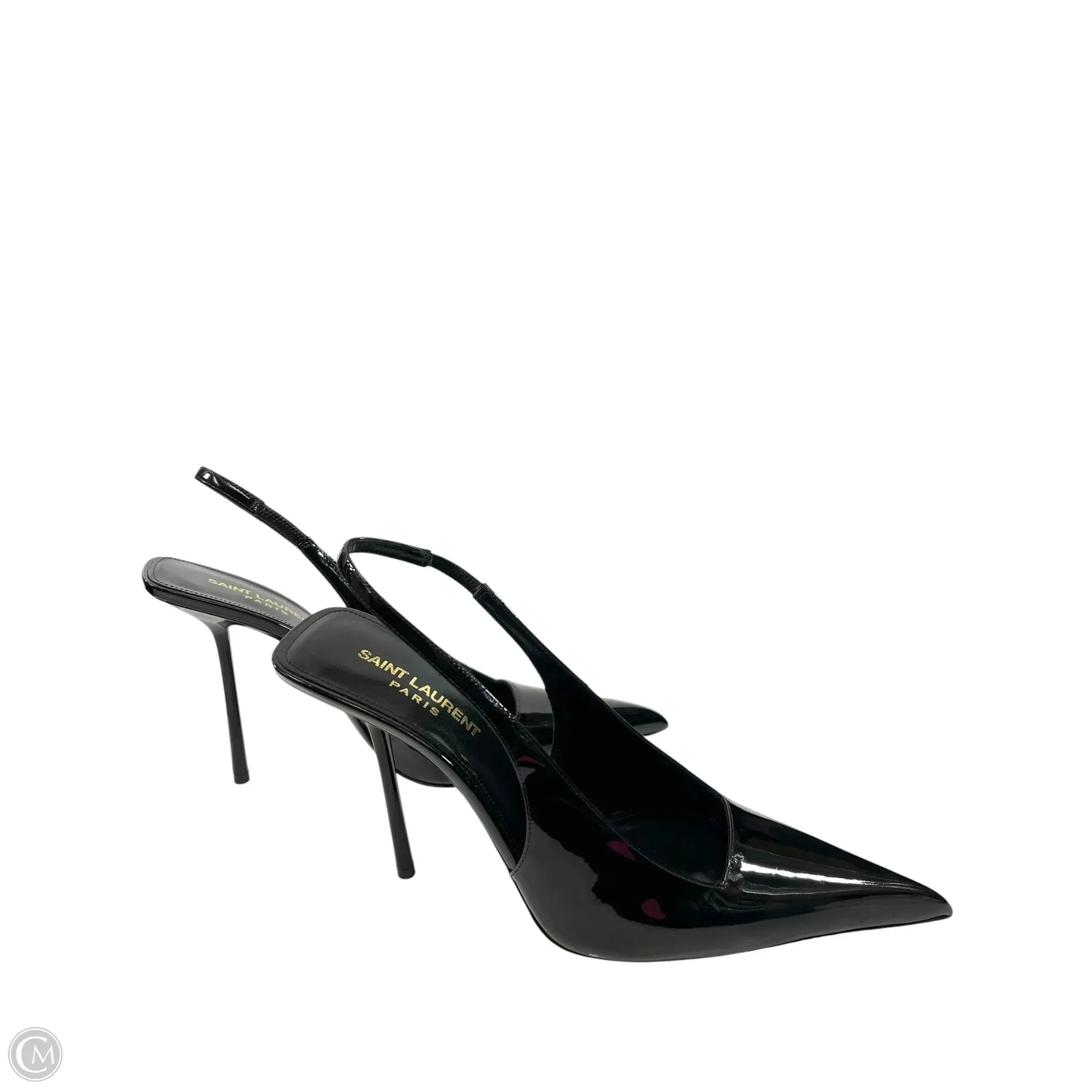 Shoes Luxury Designer By Yves Saint Laurent In Black, Size: 9.5 Wide Base Stabilization Happy Move