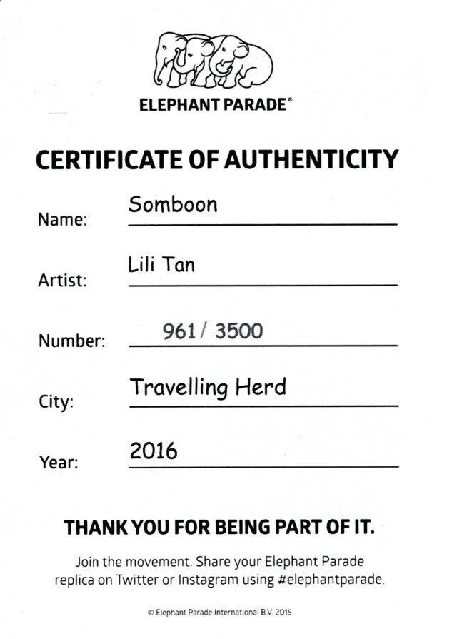 Elephant Parade elefante Somboon Tropical Heat collection Limited Edition 3500 SOMBOON 10