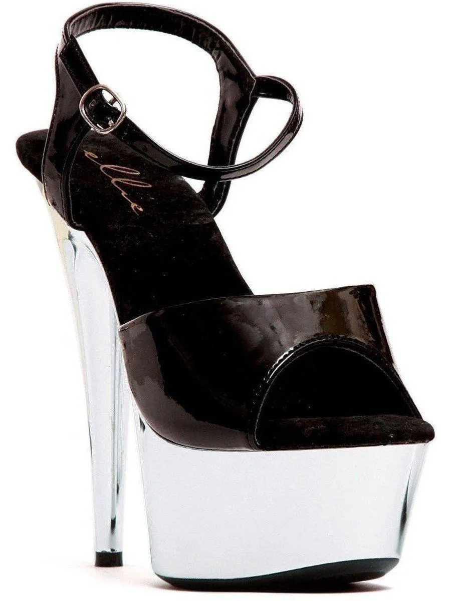 Ellie Shoes E-609-Chrome, 6" Women's Pointed Chrome Stiletto Sandal.