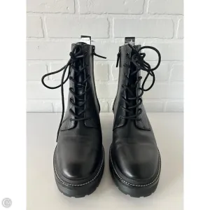 Bounce Edge Boots Designer By Tory Burch In Black & Blue, Size: 11