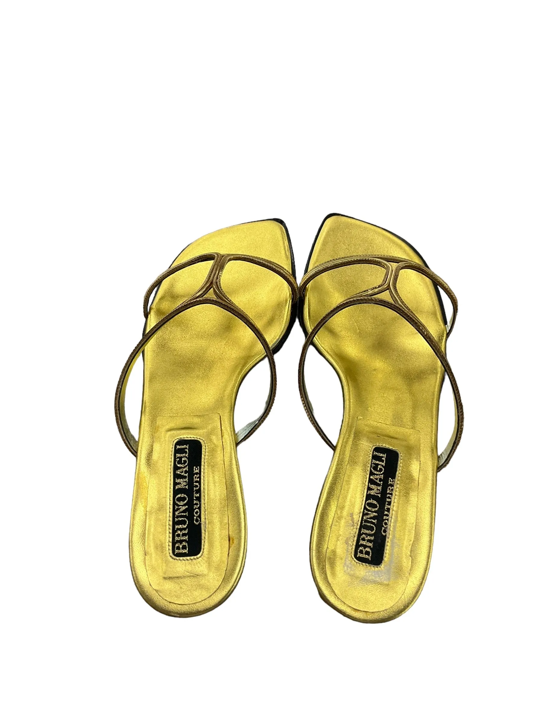 Sandals Designer By Bruno Magli Shoes In Gold, Size: 6.5 Hill Walk