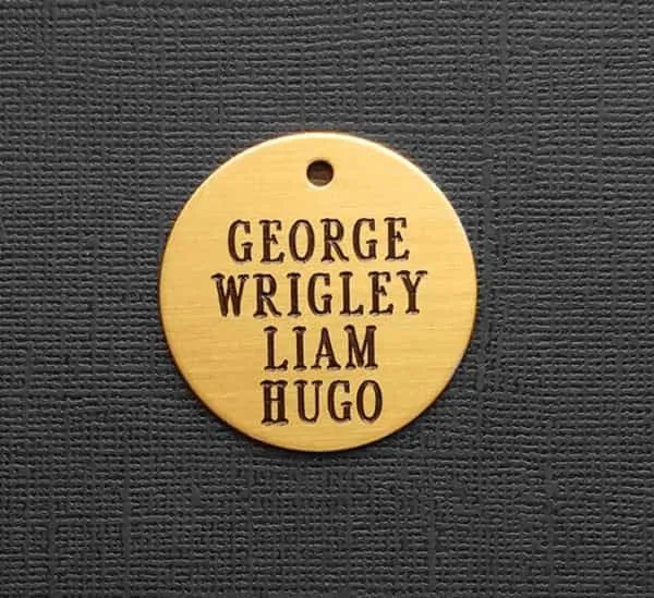 Engraved Collar Name Tag Xtra Large Thick 1 1/2" - Starting at
