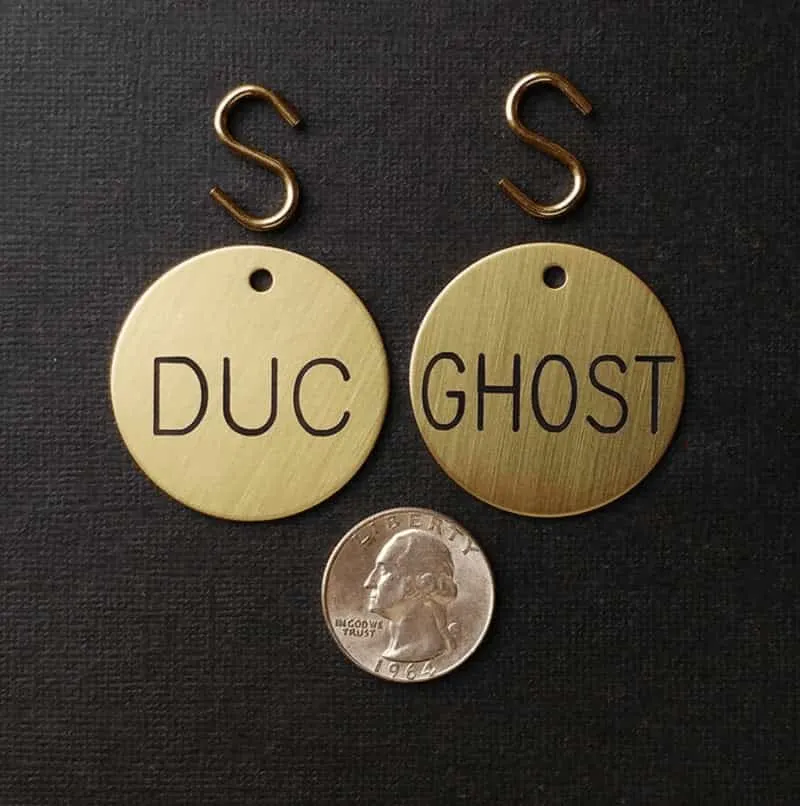 Engraved Collar Name Tag Xtra Large Thick 1 1/2" - Starting at