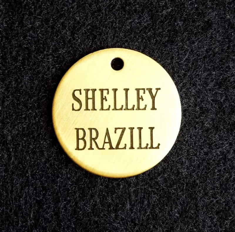 Engraved Collar Name Tag Xtra Large Thick 1 1/2" - Starting at