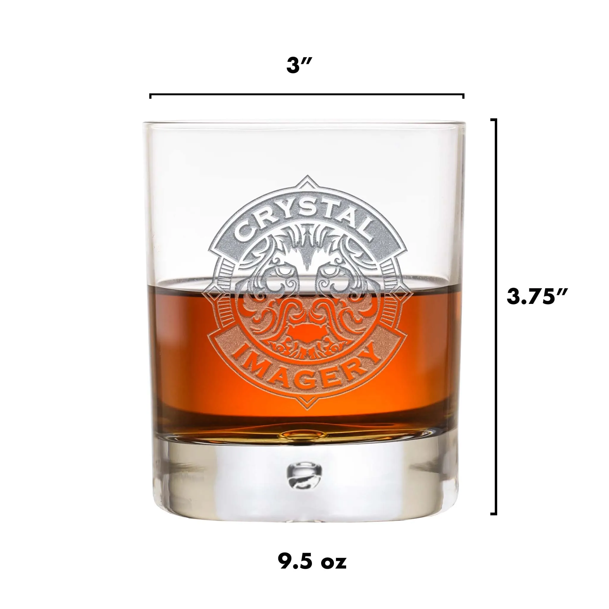 Engraved Rocks Glass With Initial